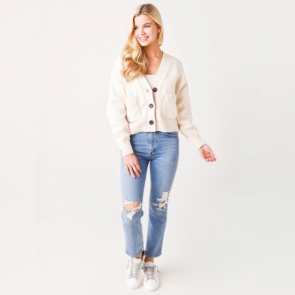 NEW!! ALC Cream Vincent Cardigan Sweater, L - Picture 4 of 17